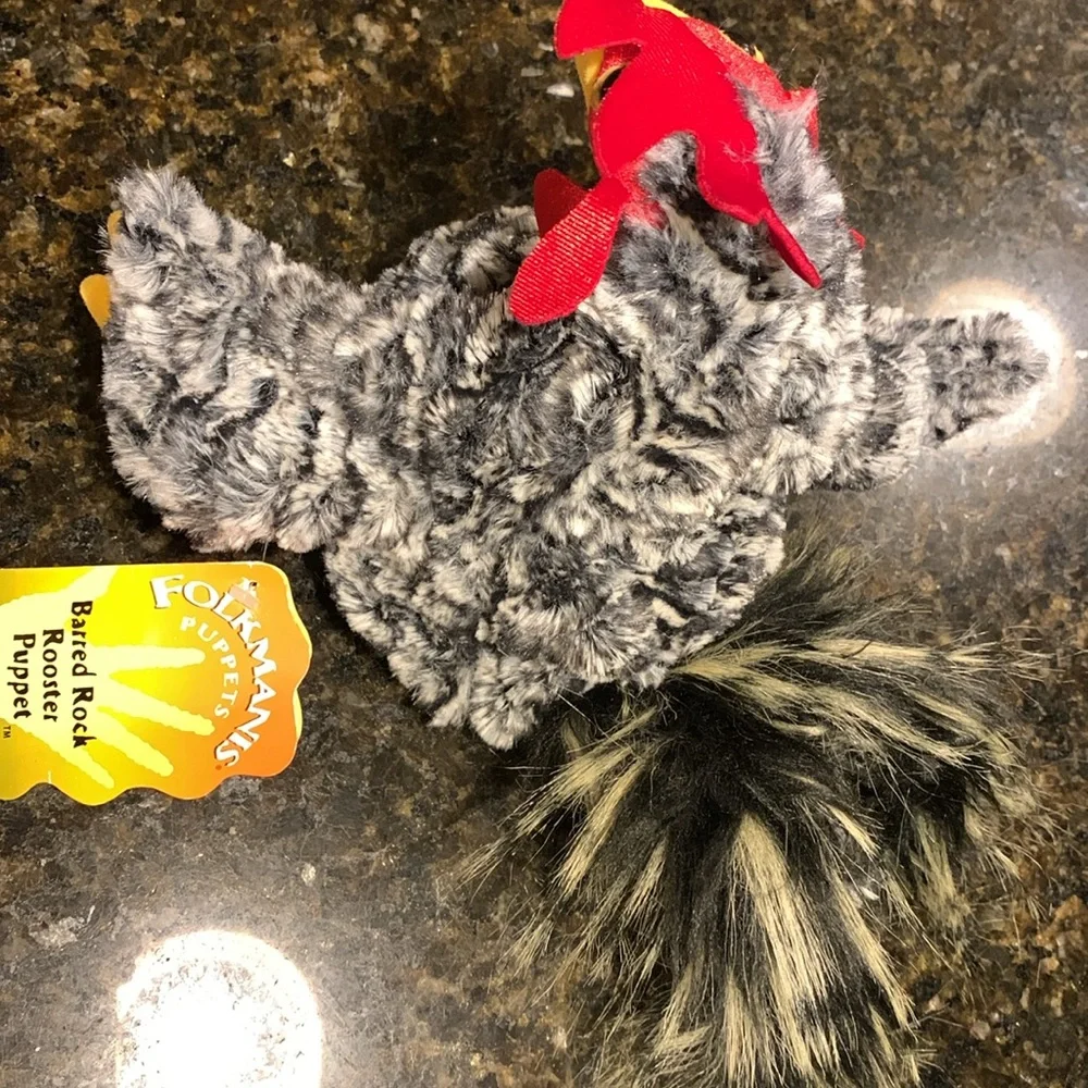 Folkmanis puppet barred red rooster puppet - Picture 3 of 5